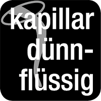 Material kapillar dünnflüssig eingestellt
